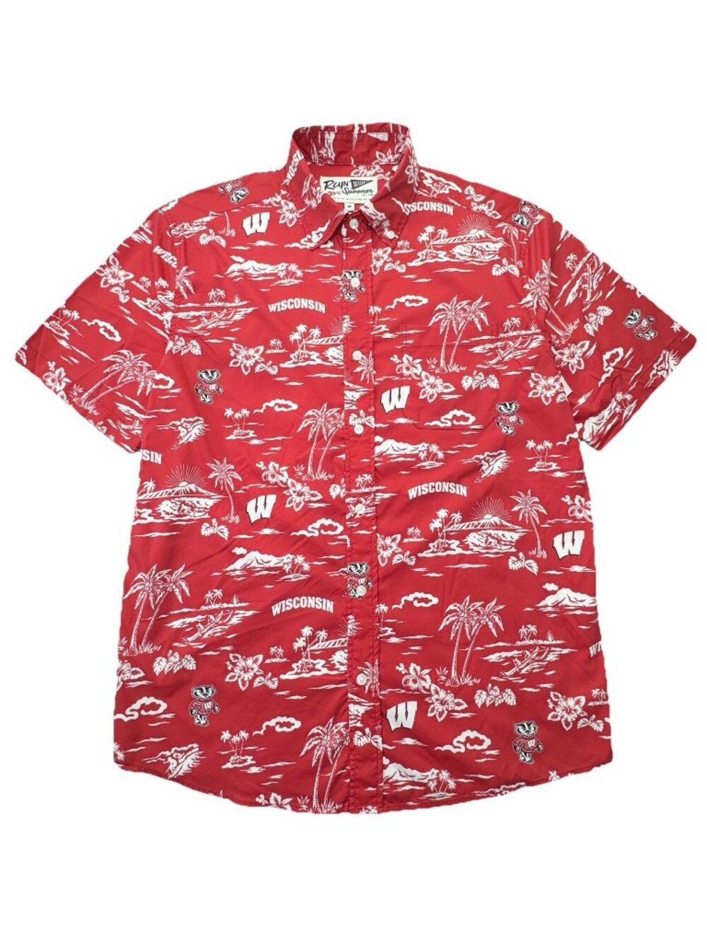 Reyn Spooner Wisconsin Badgers Classic Button-Down Shirt Men’s M Red University